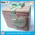 pink square gift ceramic decoration for wedding sweet box